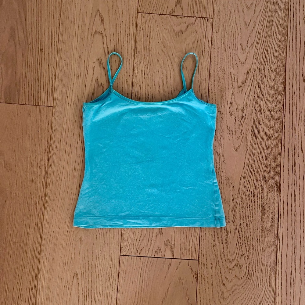 2000s Y2K BP (Brass Plum) Aqua Spaghetti Strap camisole